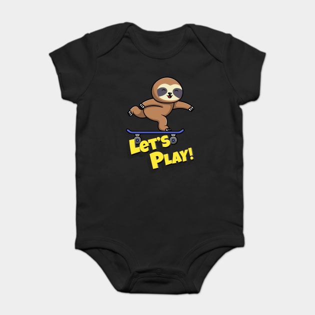 Let's Play Sloth Baby Bodysuit by Prinyos
